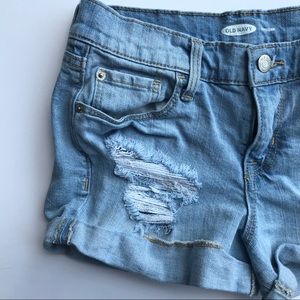 Old Navy distressed boyfriend shorts
